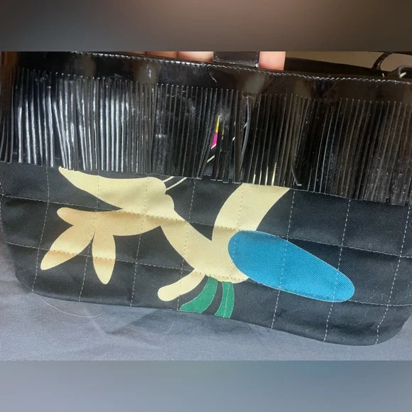 Chanel Vintage Black Fringe tote - Picture 4 of 6